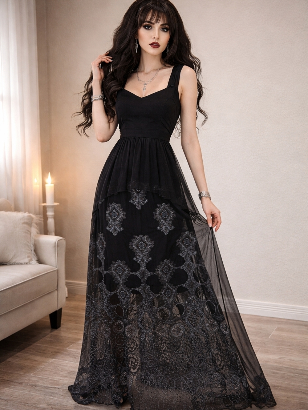 Free People Maxi Layered Dress Paisley